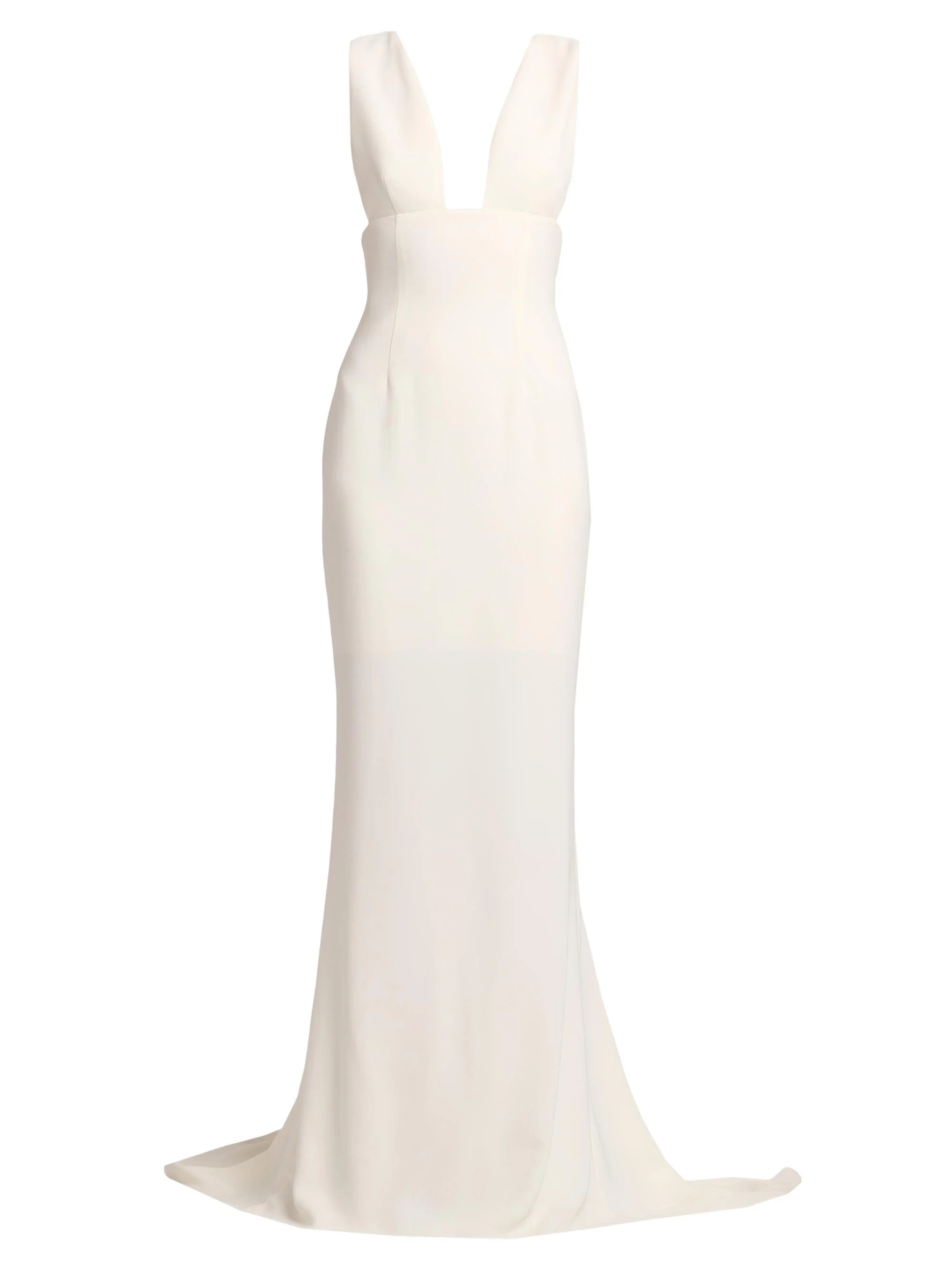 Women's Sculpted Column Gown - White - 1