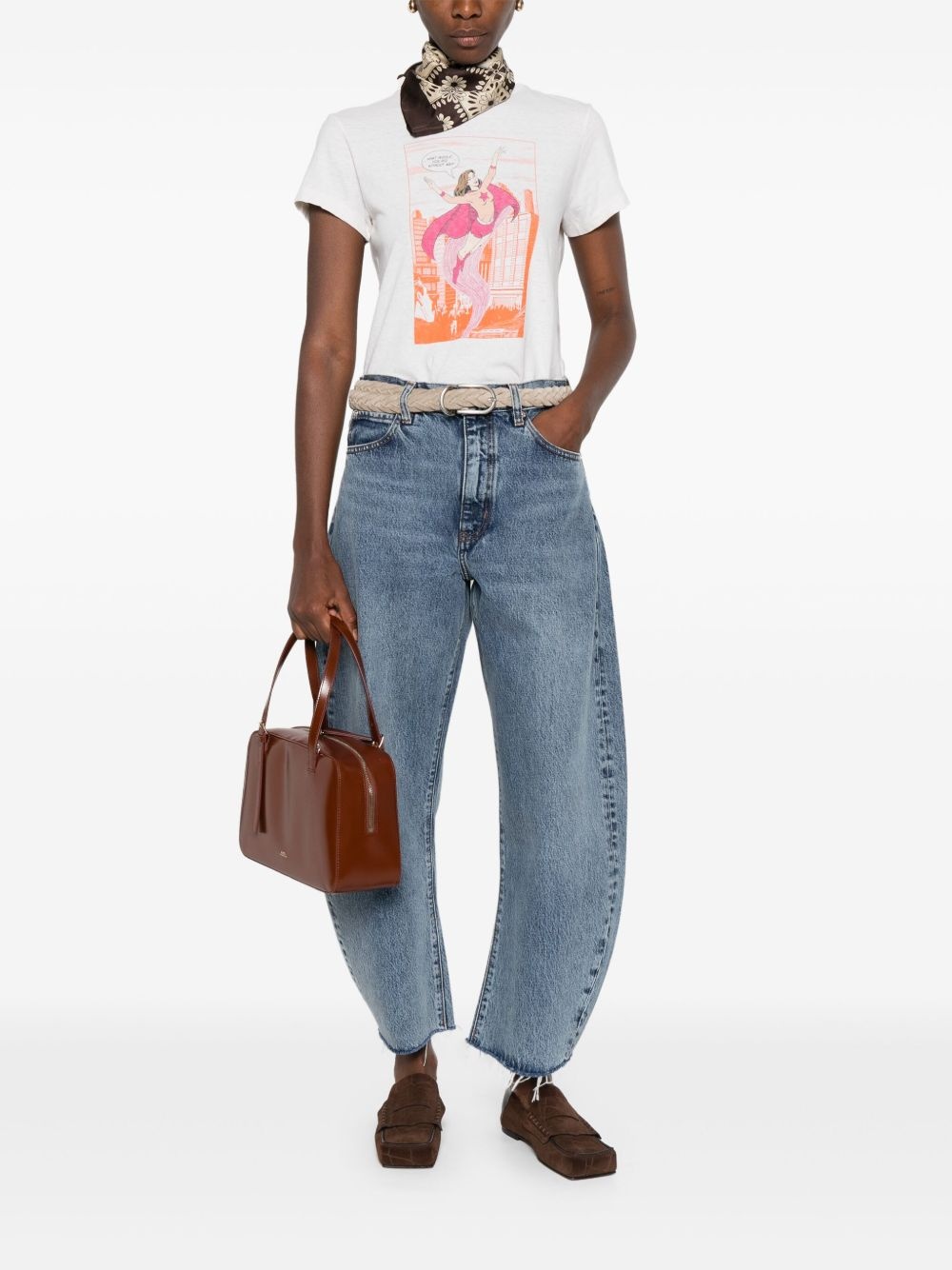 wide-leg cropped jeans - 2