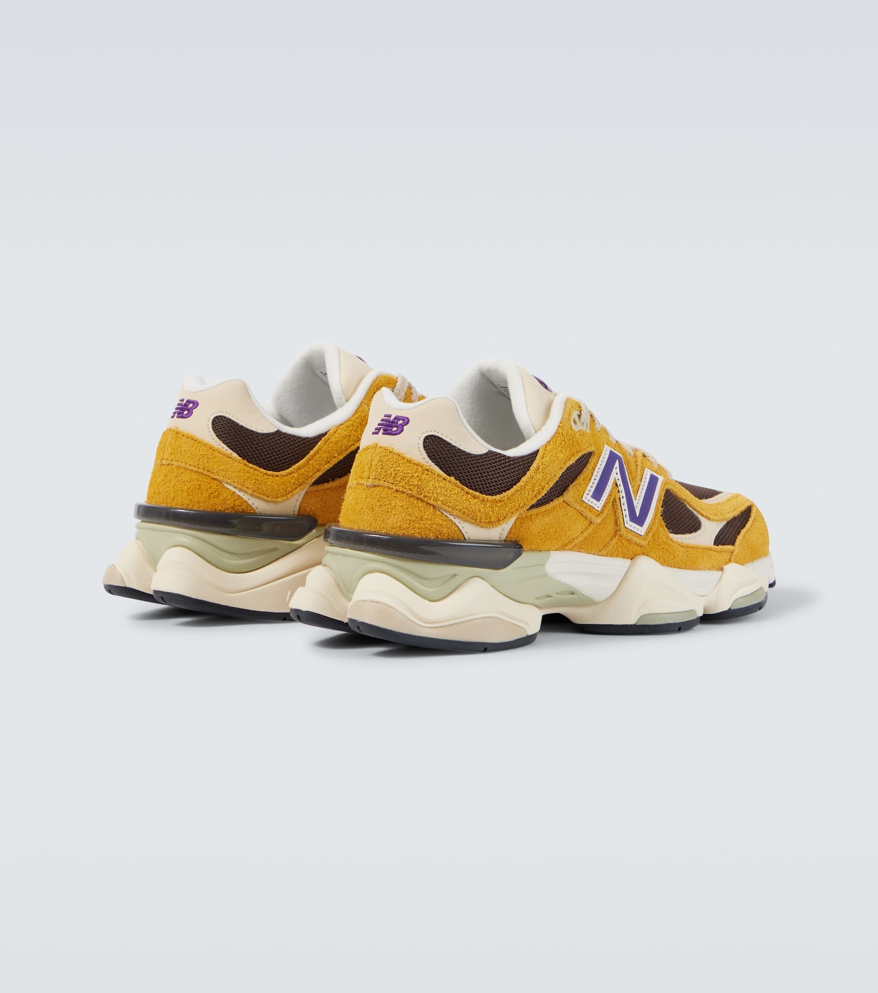 9060 embroidered leather sneakers - 6