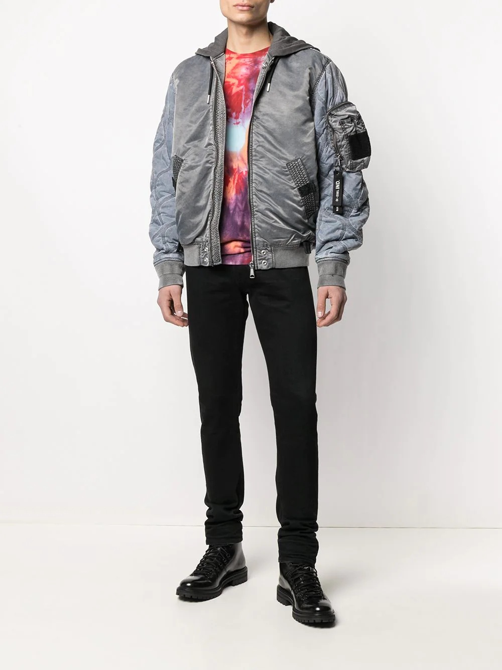 stonewash bomber jacket - 2