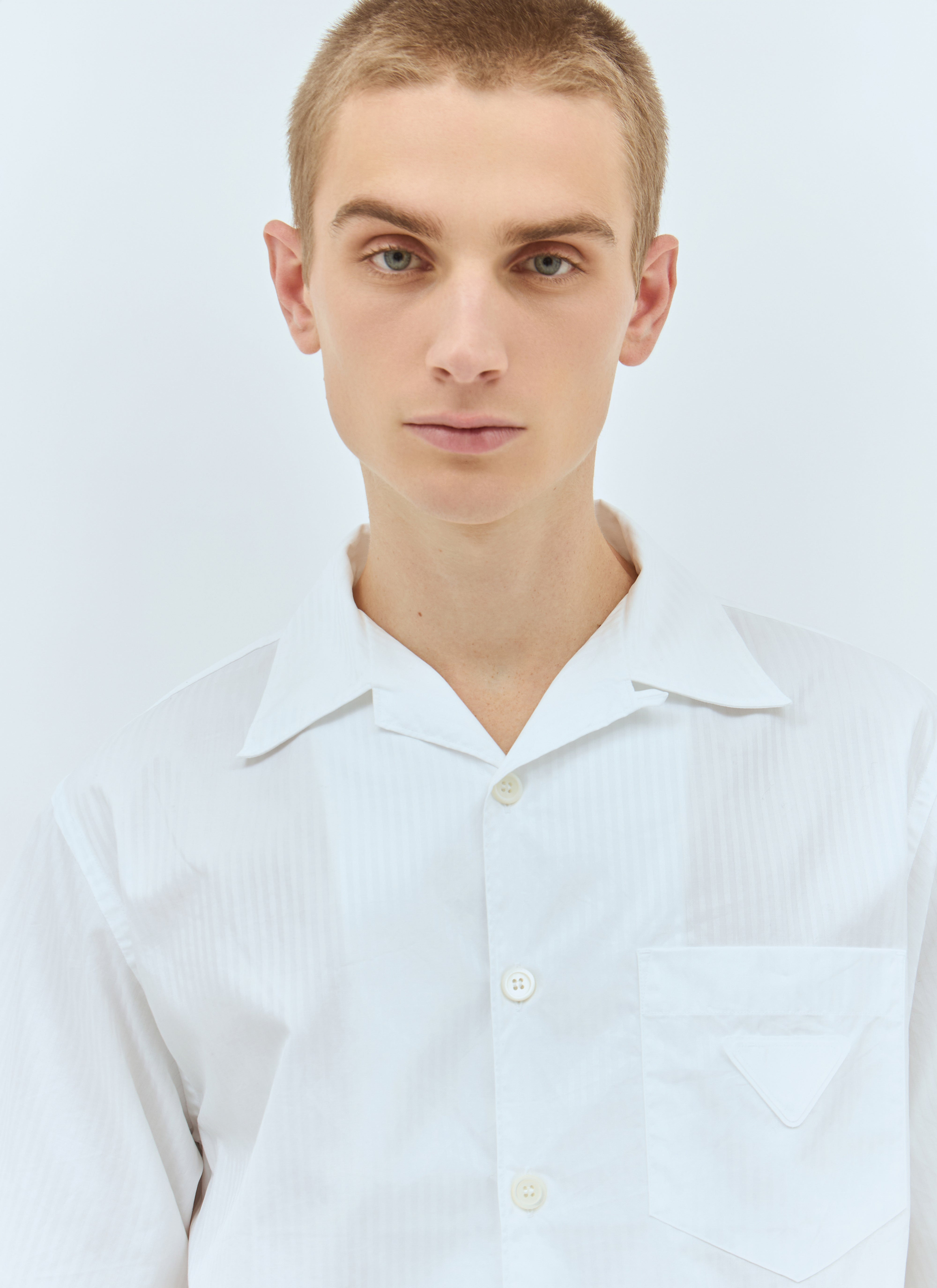 Prada Men Striped Short-Sleeve Shirt - 3
