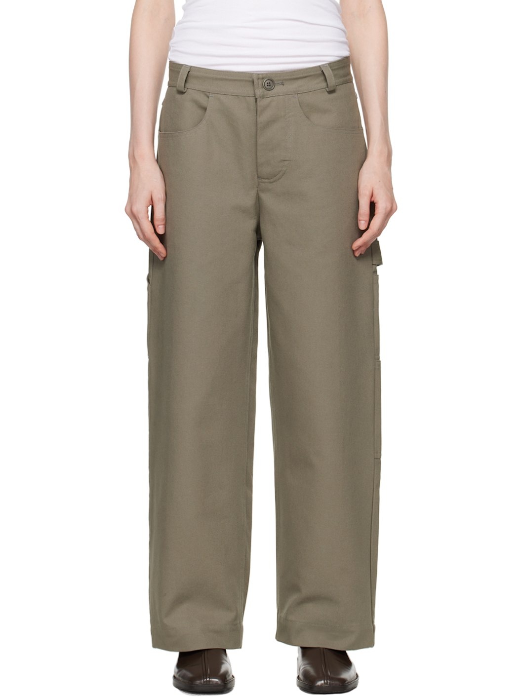 Gray Frankie Workwear Trousers - 1