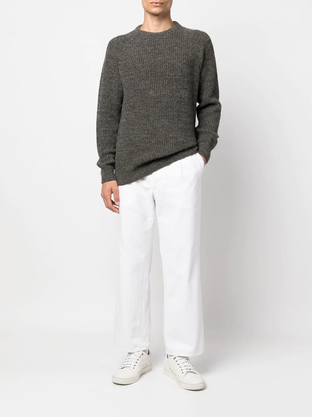 ribbed-knit long-sleeve jumper - 2