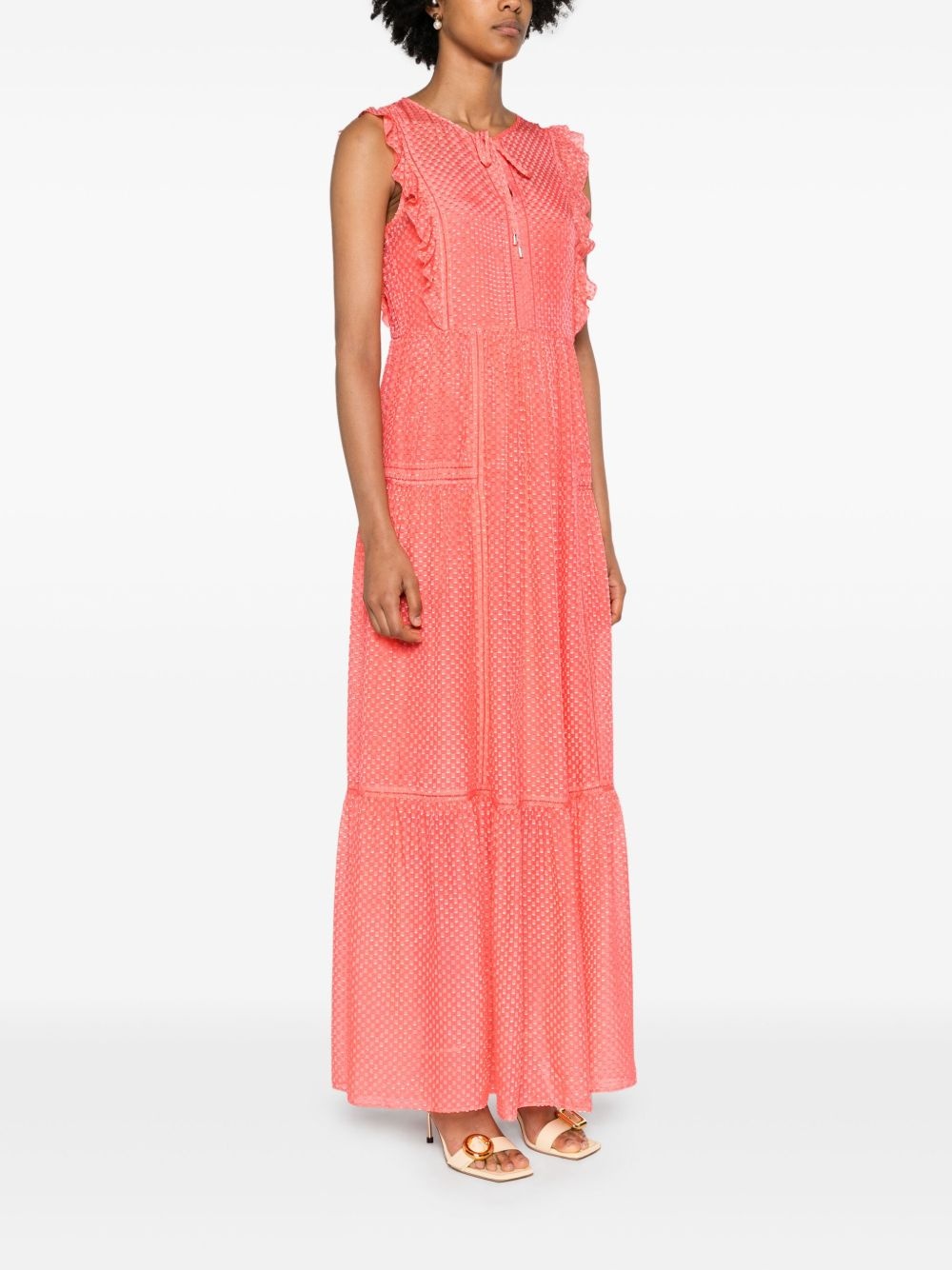 tiered textured midi dress - 3