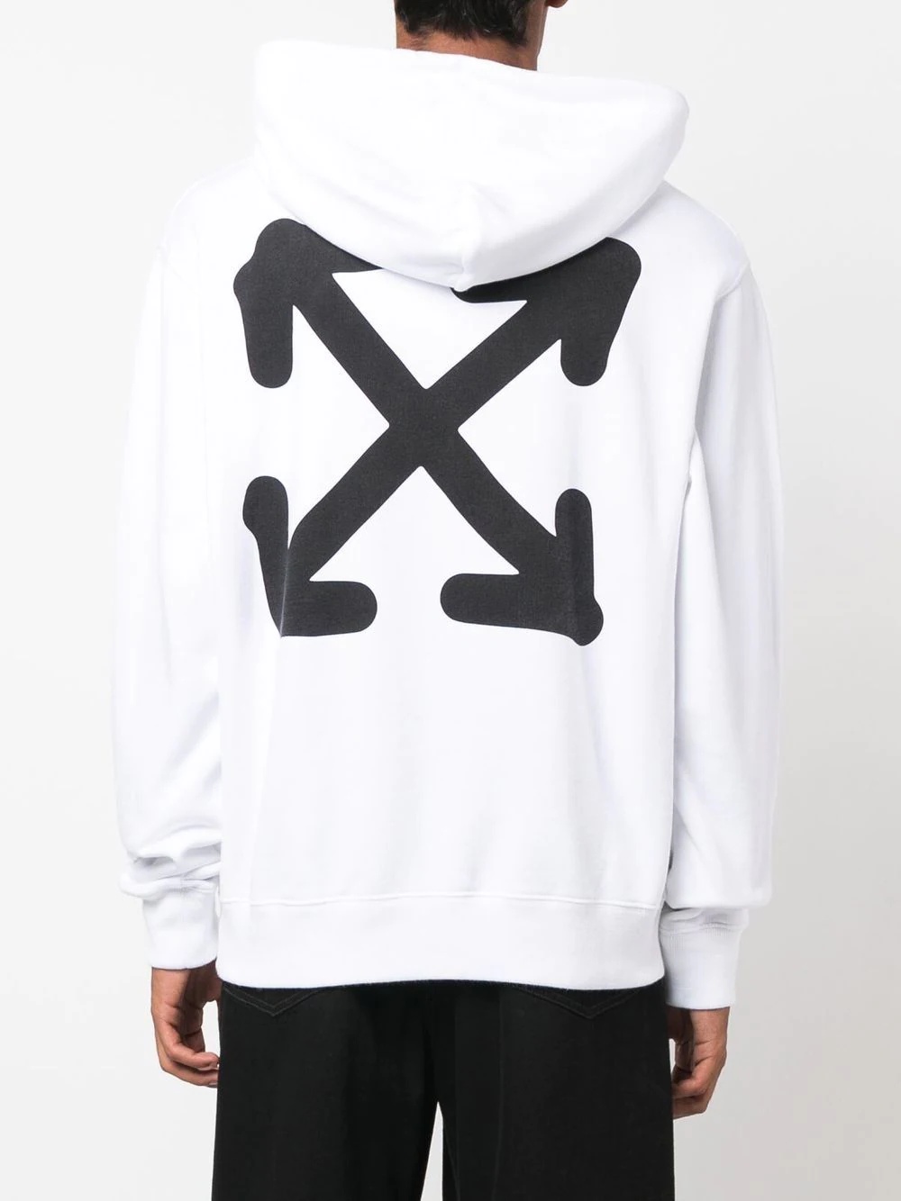 Arrows-motif face-print hoodie - 4