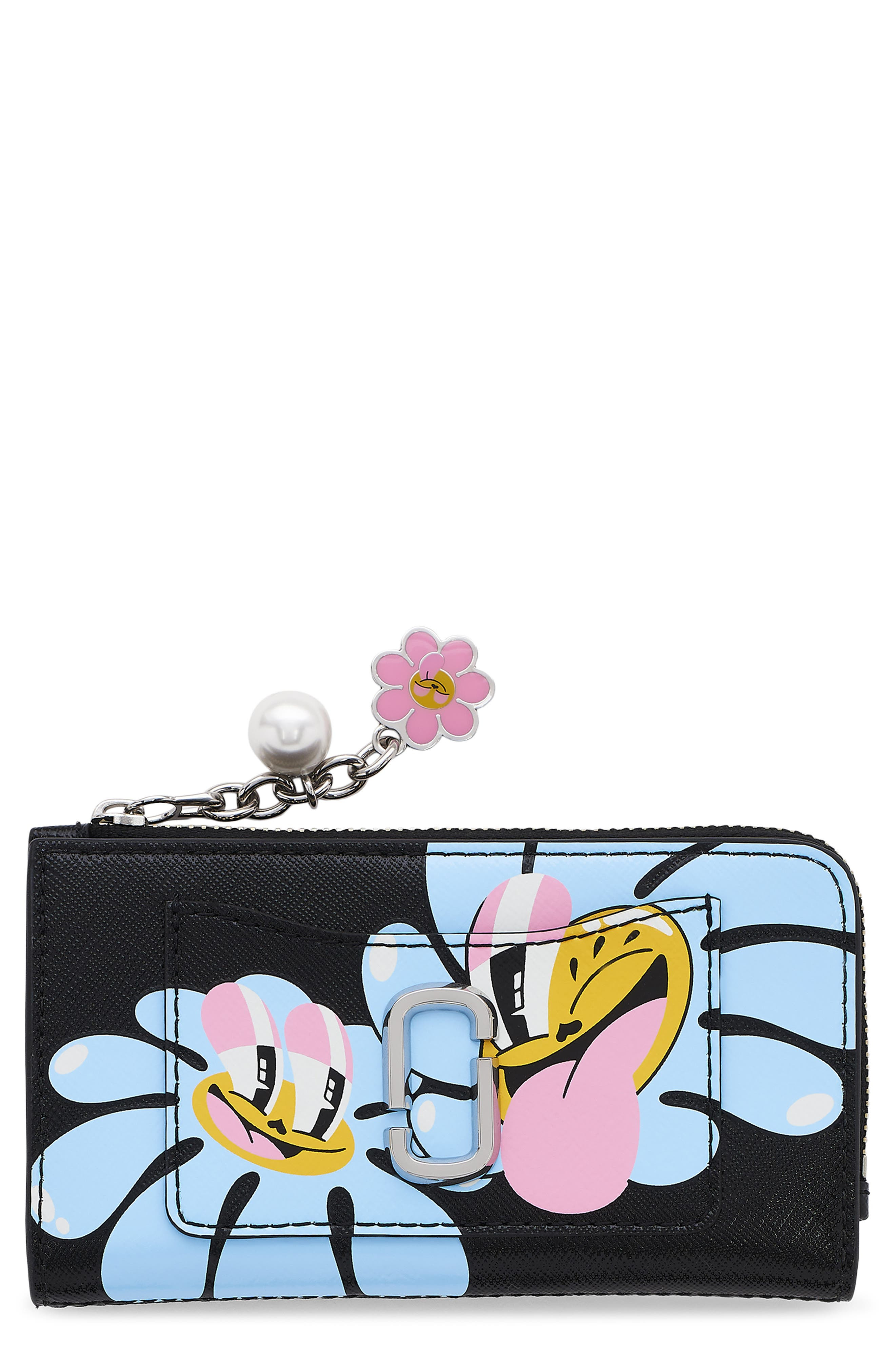 Marc Jacobs The Medium Flat Leather Wallet in Black Multi at Nordstrom - 1
