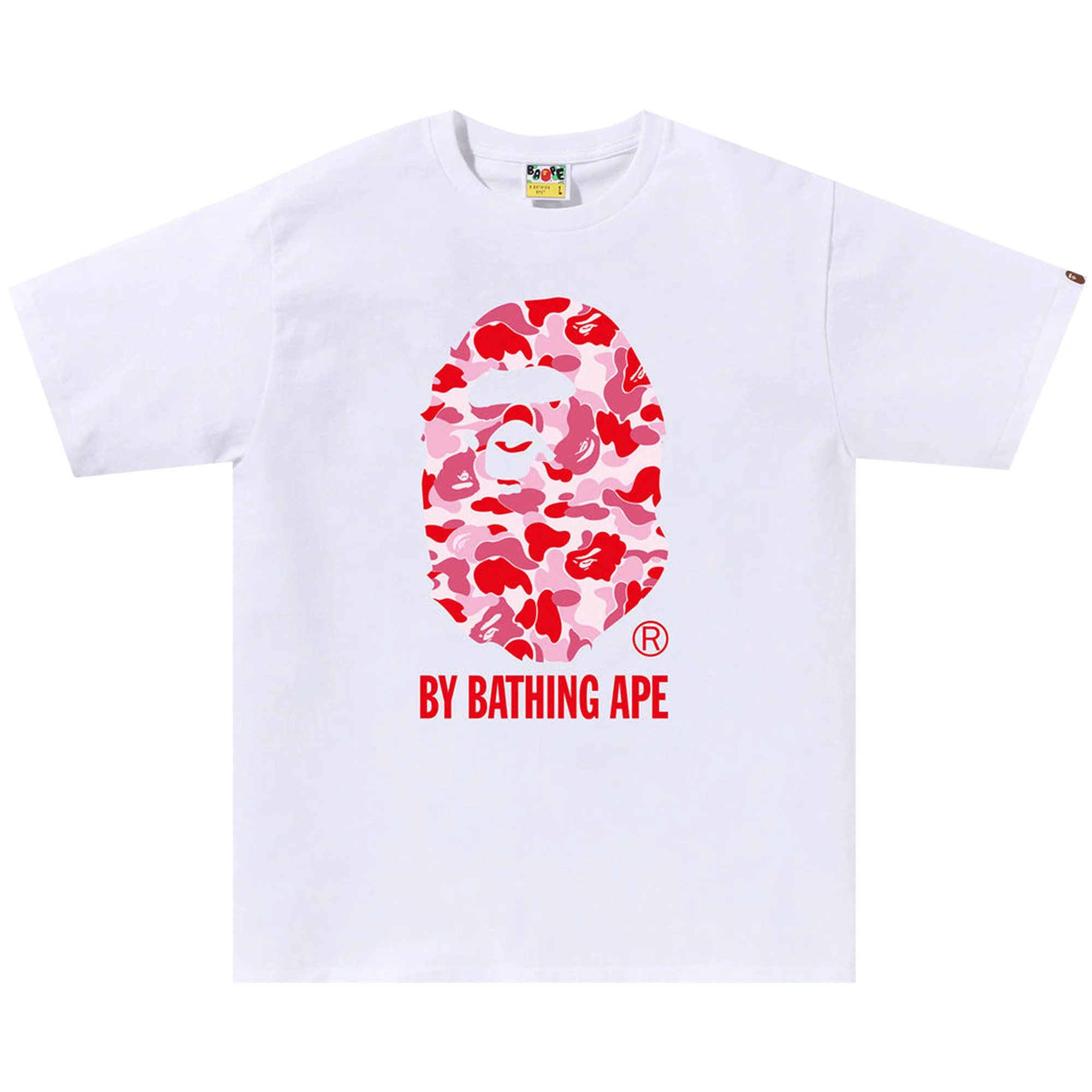 BAPE ABC Camo By Bathing Ape Tee 'White/Pink' - 1