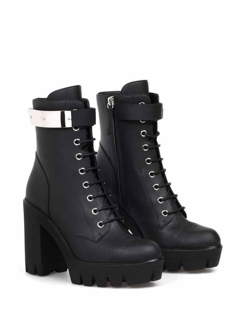 Giuseppe Zanotti Fran block-heel cargo boots outlook