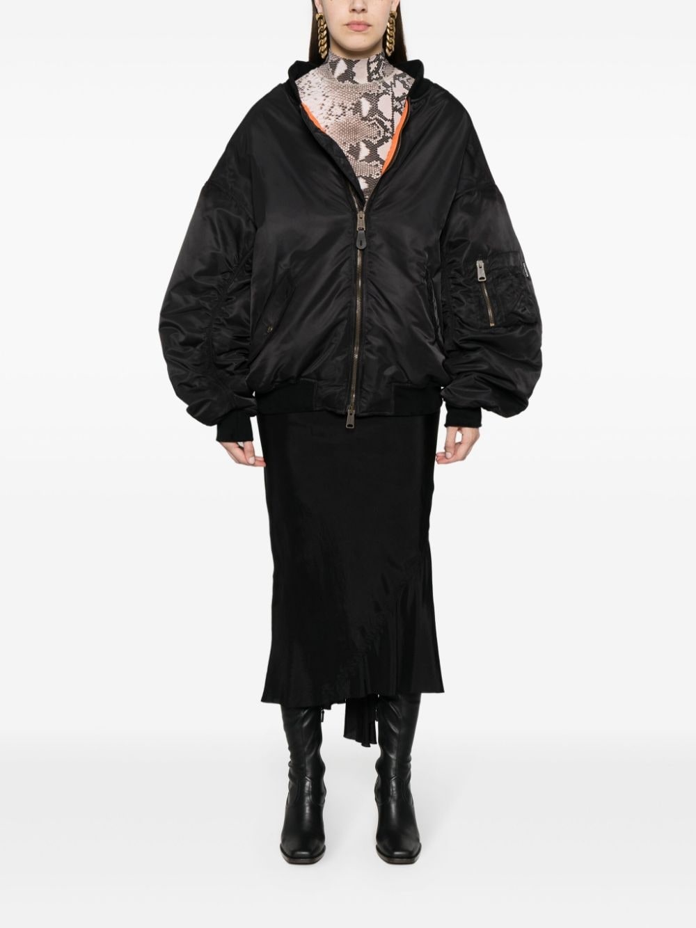 BALENCIAGA oversize bomber jacket farfetch REVERSIBLE