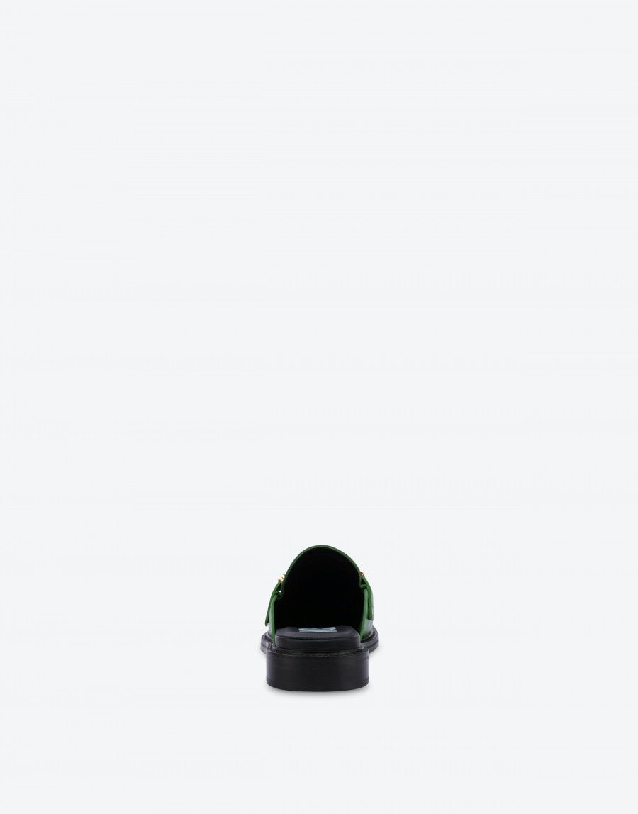 LIZARD PRINT CALFSKIN OPEN LOAFERS - 3