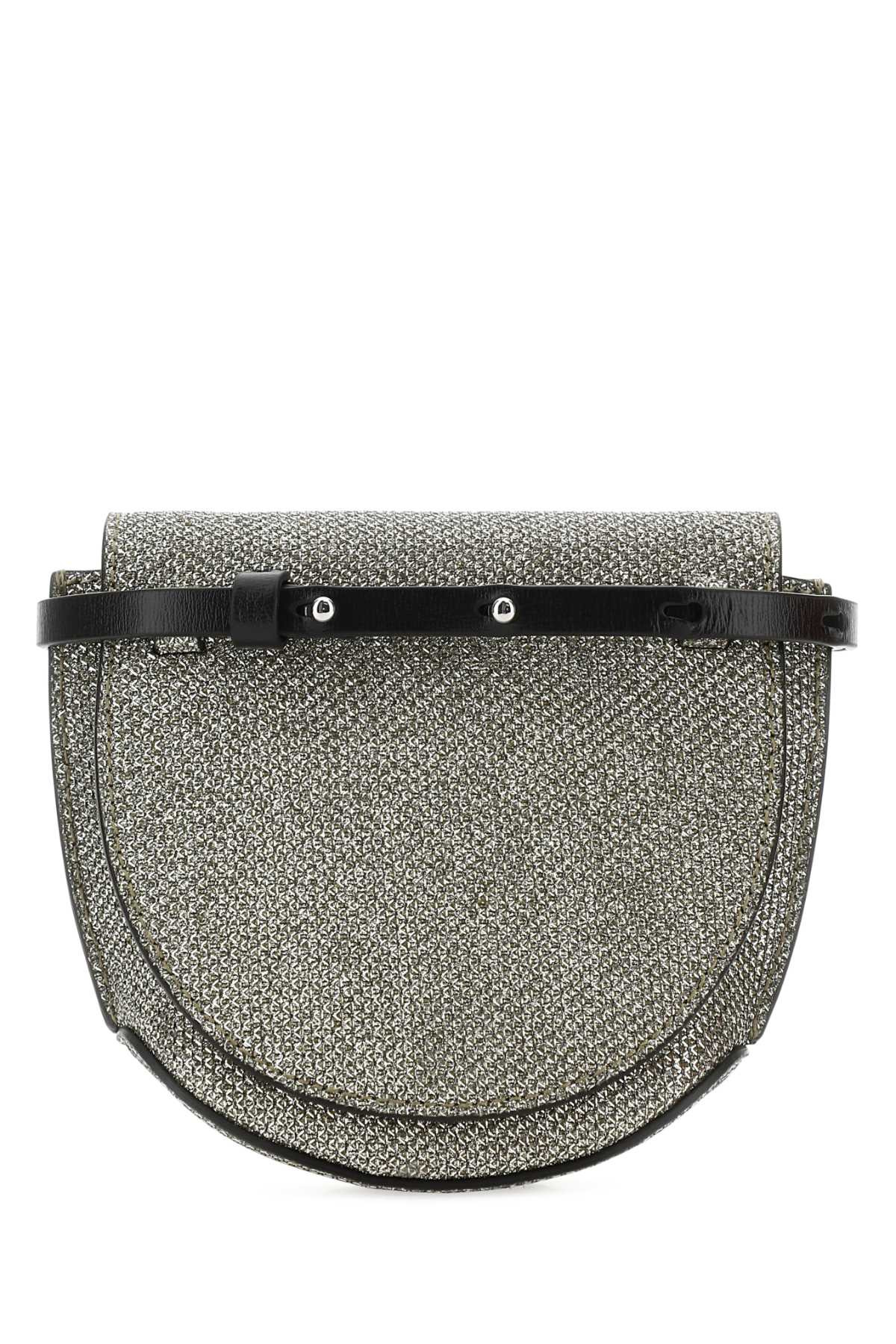 Ganni Women Silver Polyester Nano Banner Crossbody Bag - 3