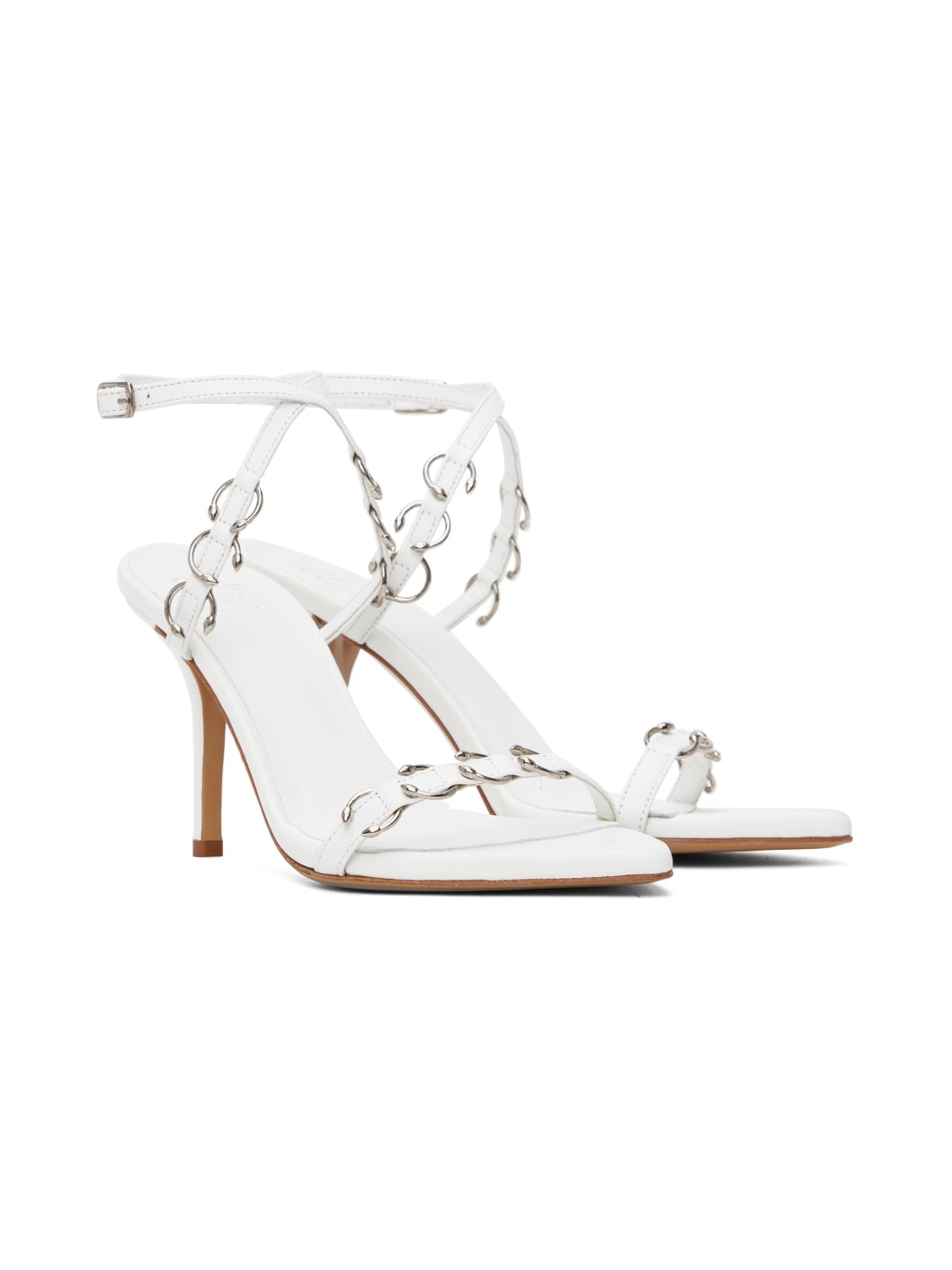 White GIABORGHINI Edition Reno Heeled Sandals - 4