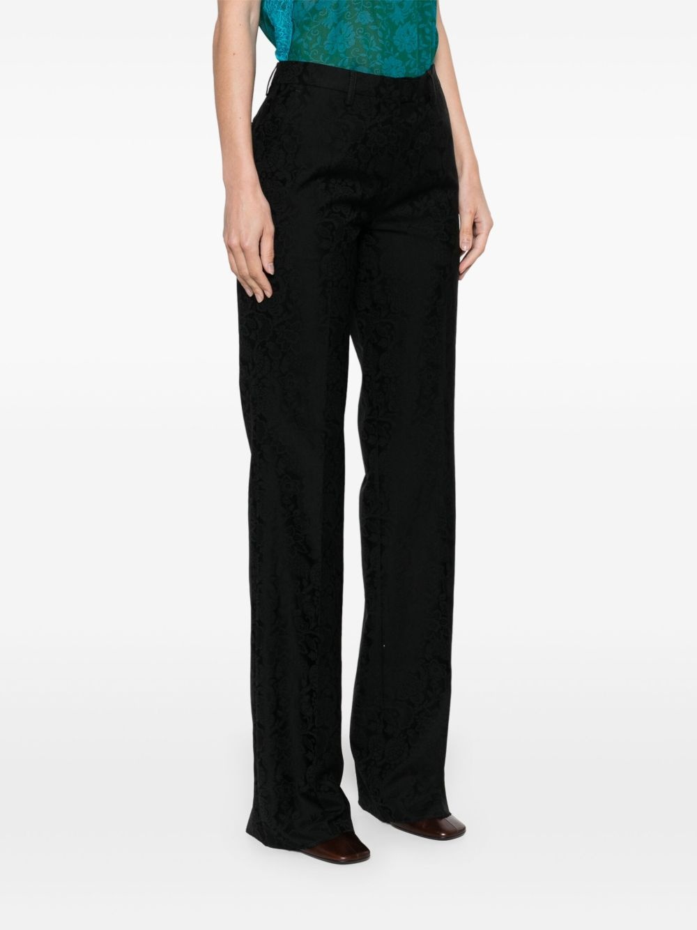 paisley-jacquard trousers - 3