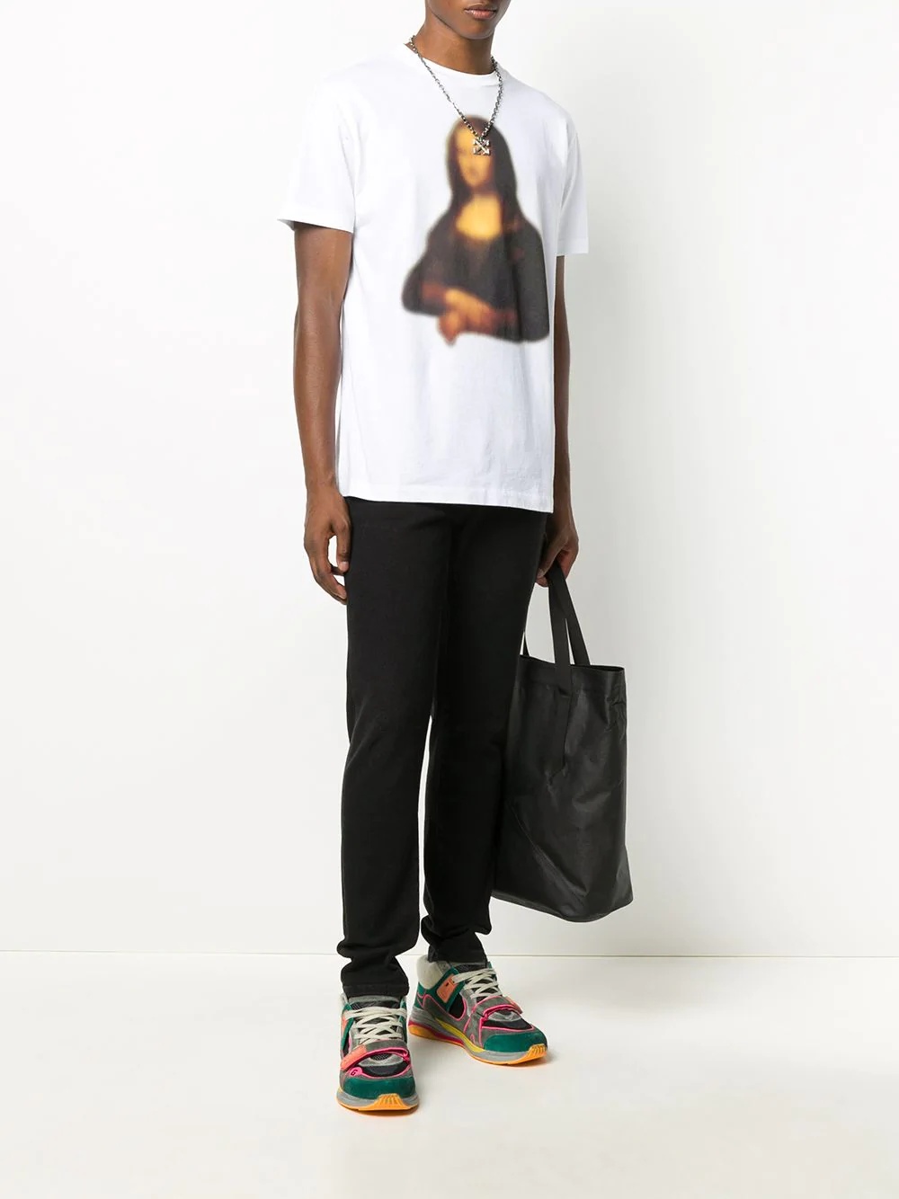 Blurred Monalisa print T-shirt - 2