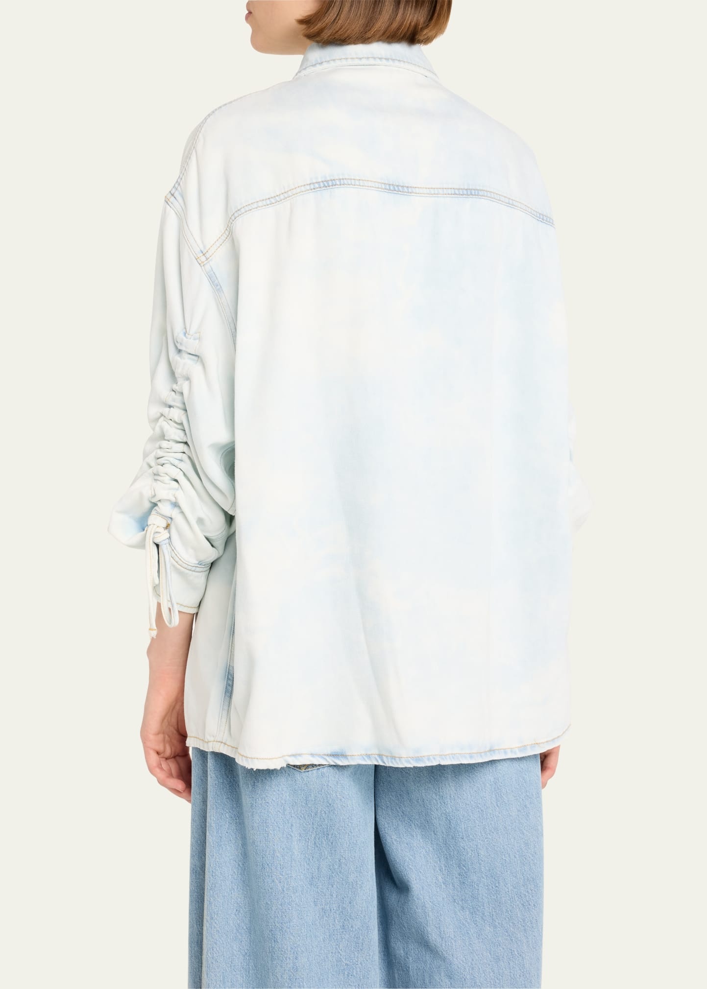Keanu Ruched Denim Shirt - 3