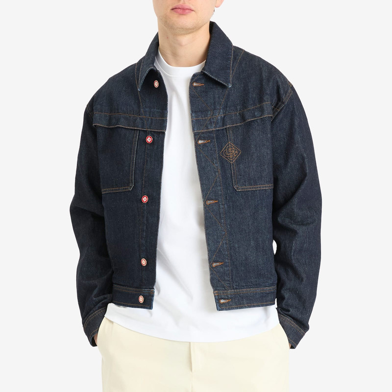 CASABLANCA Casablanca Embroidered Monogram Denim Jacket outlook