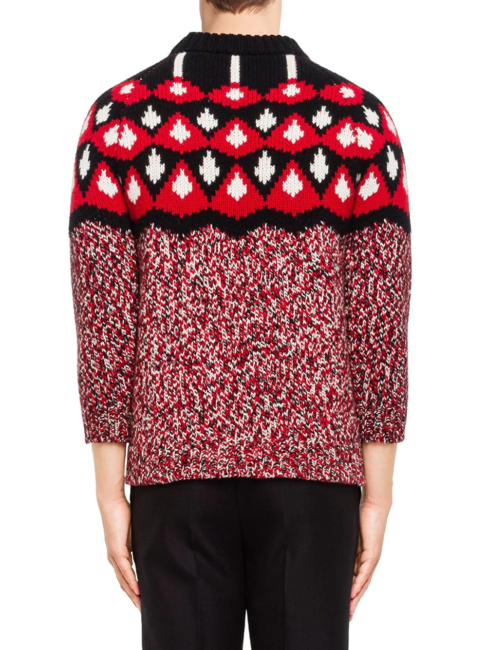 patterned jacquard knit jumper - 4