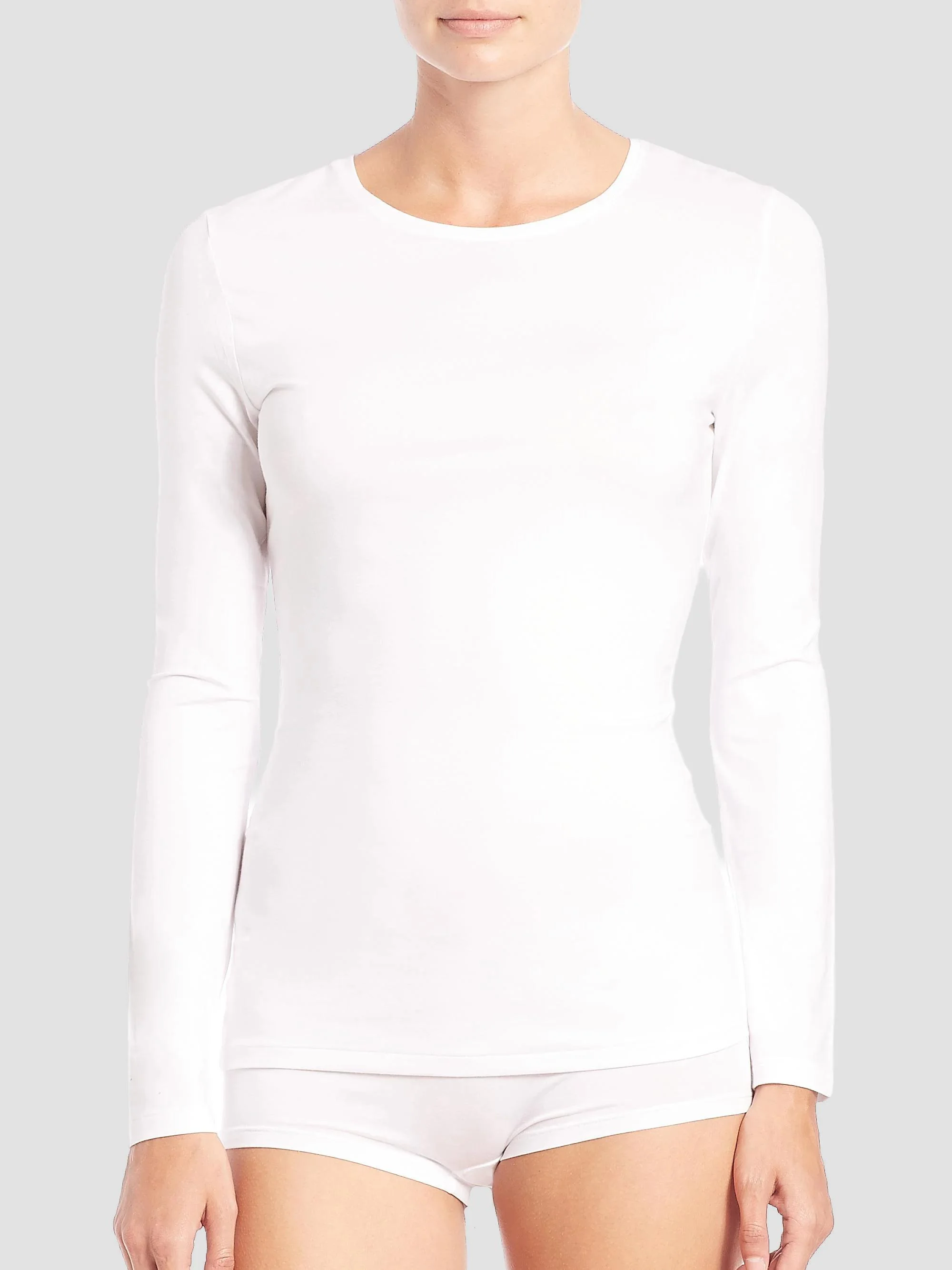 Women's Soft Touch Long-Sleeve Top - White - 1