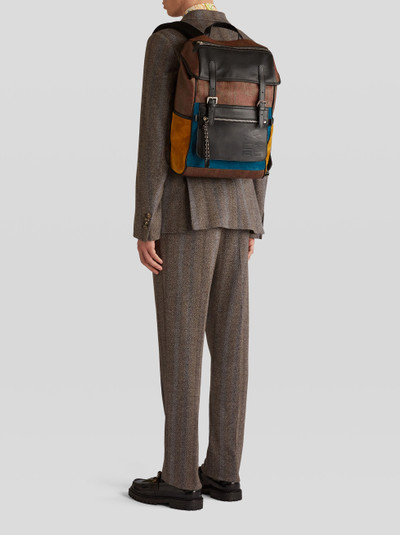 Etro PATCHWORK BACKPACK WITH ETRO CUBE LOGO outlook