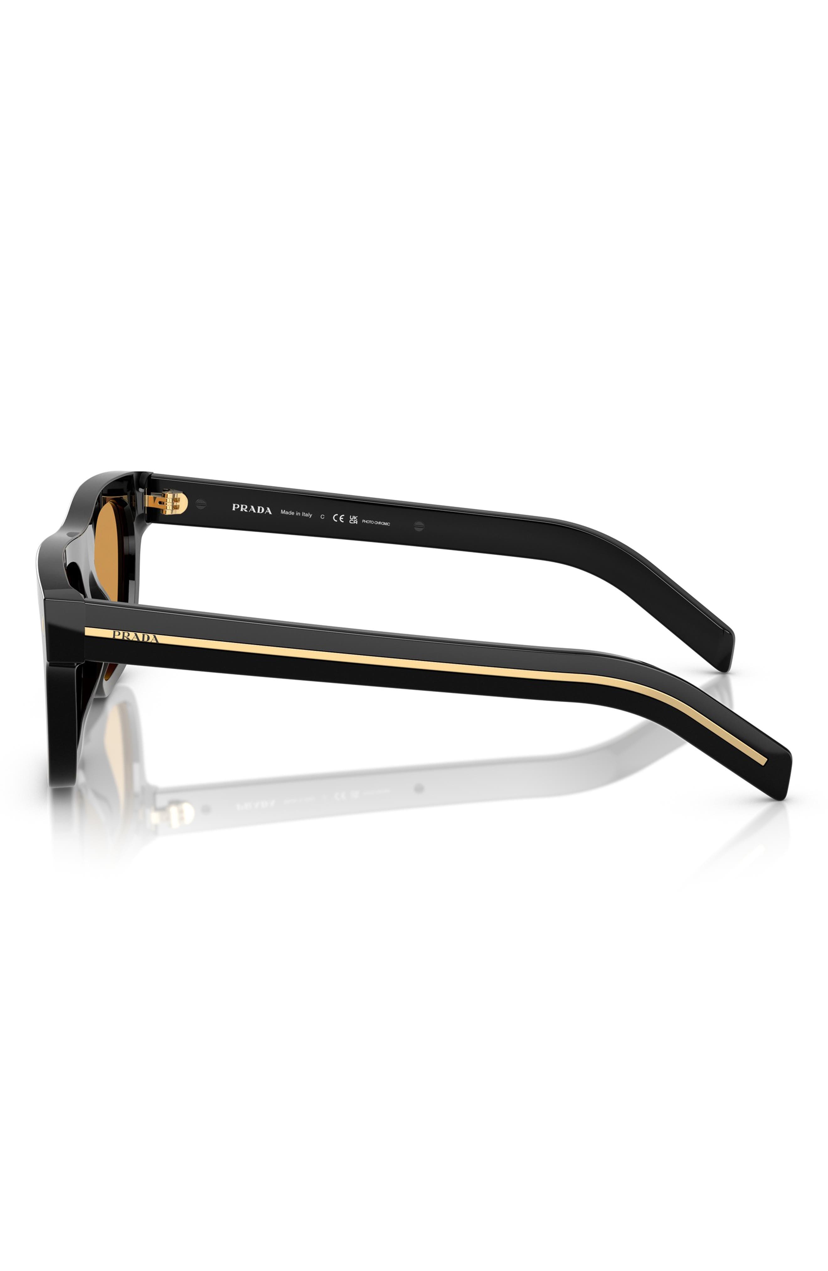 Prada 55mm Pillow Sunglasses in Black at Nordstrom - 3