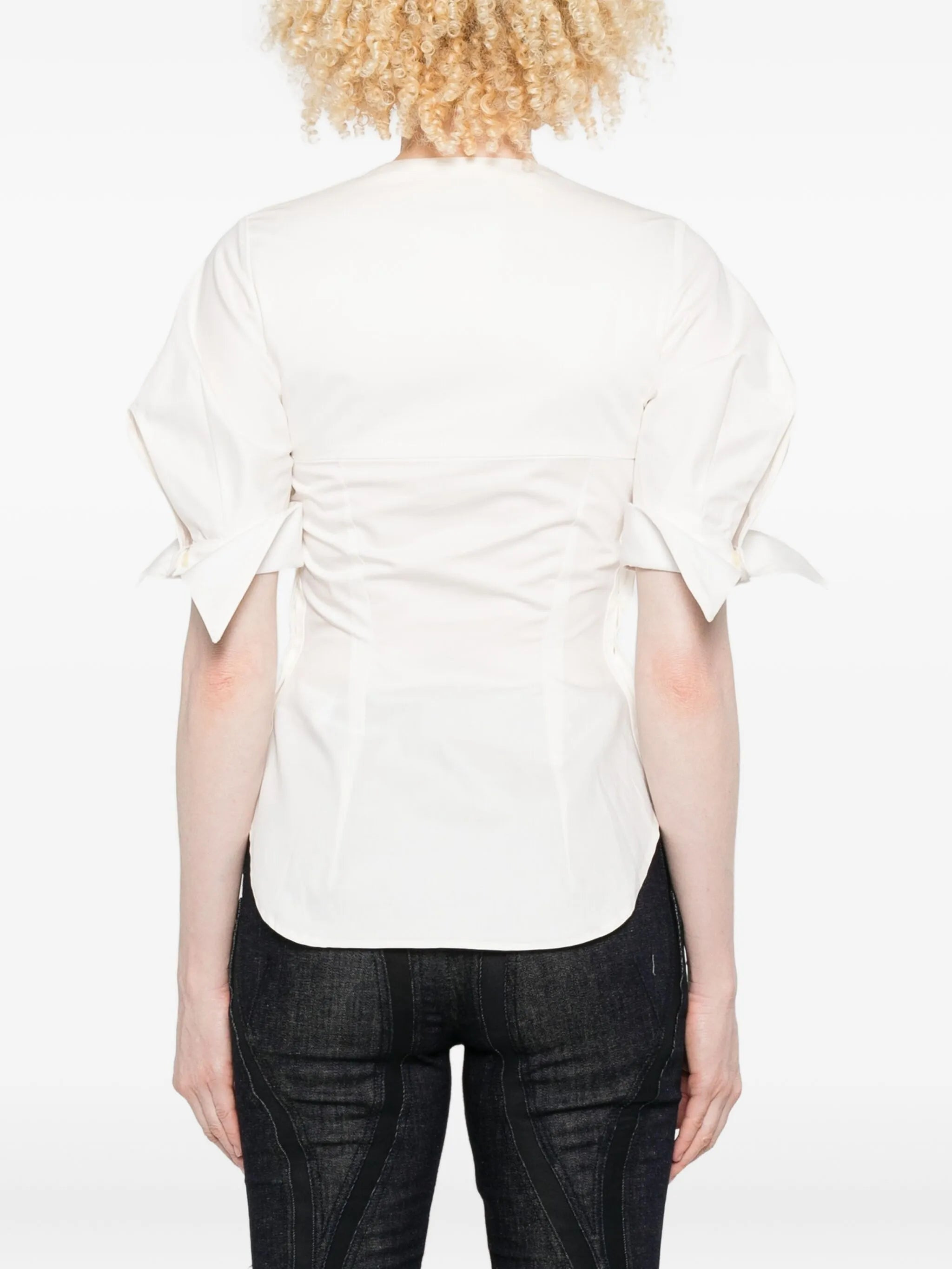 square-neck button-detail blouse - 4