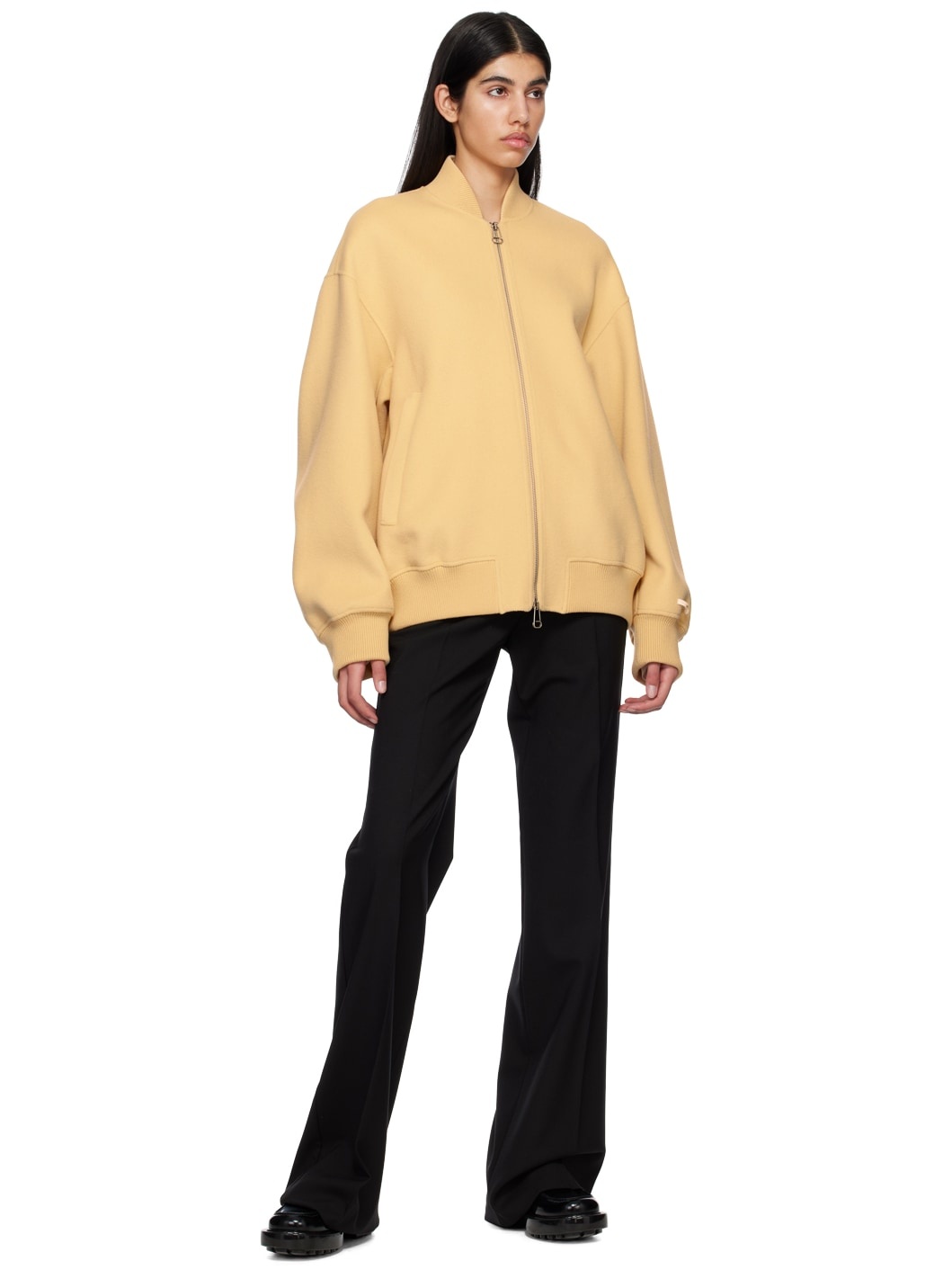 Yellow Double-Faced Bomber Jacket - 4