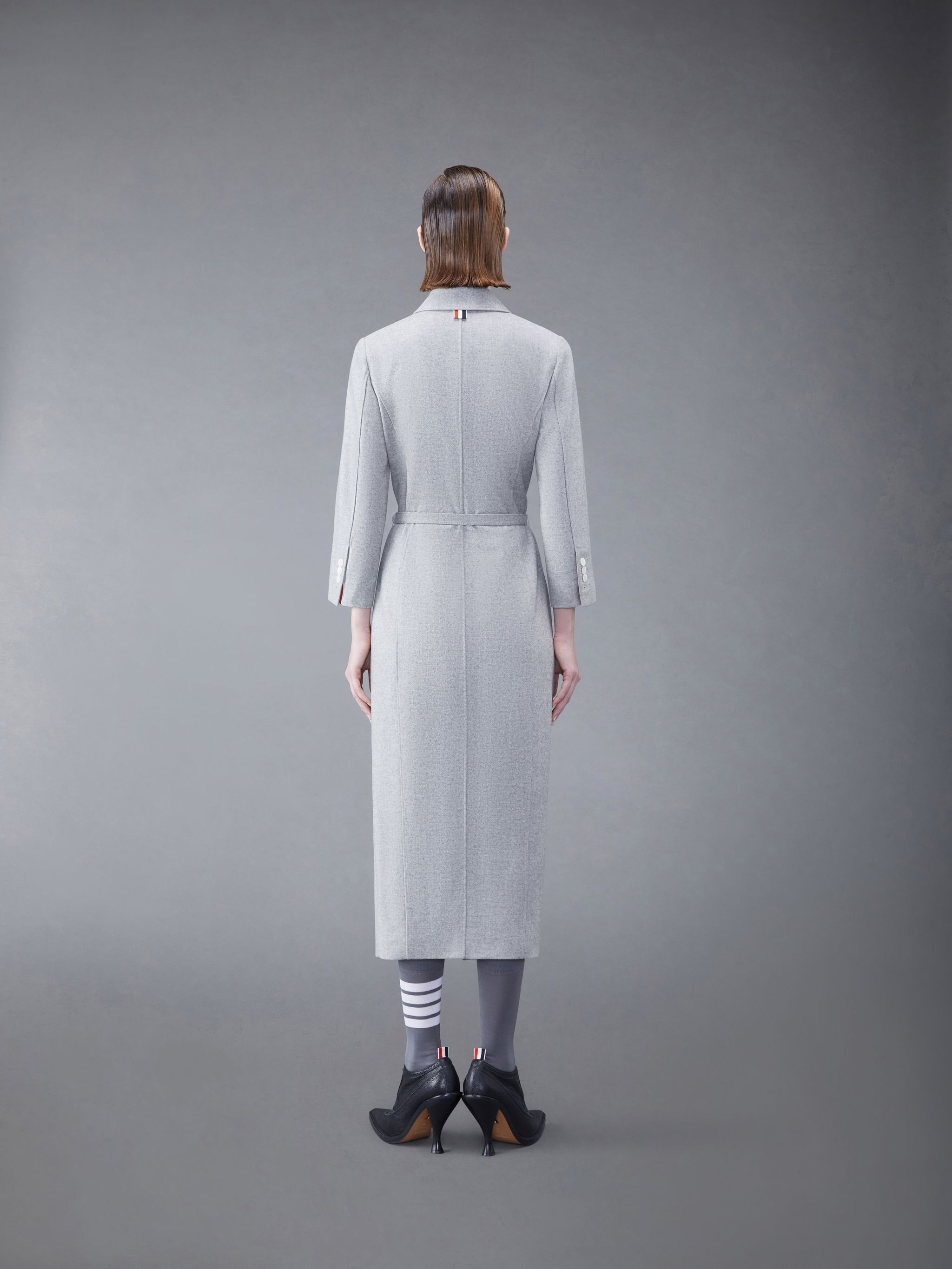 Wool Flannel Bal Collar Pencil Dress - 3