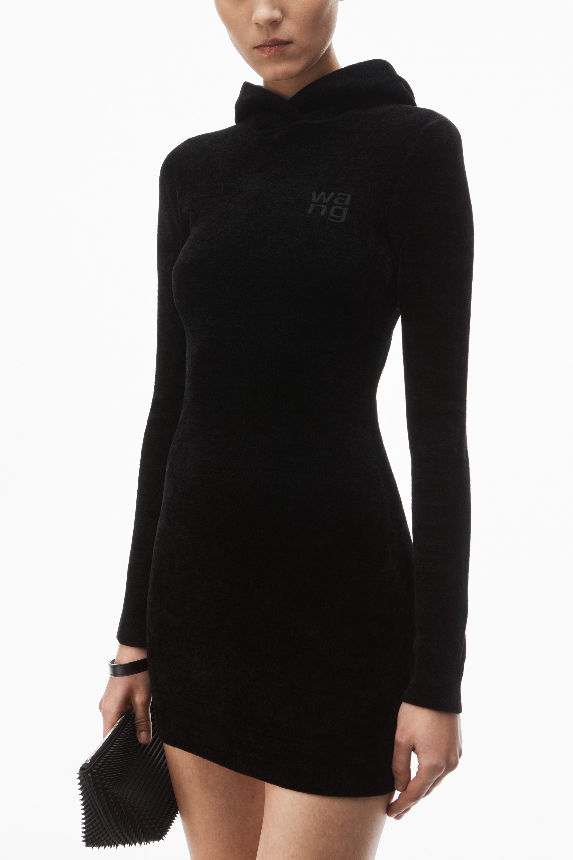 logo-embossed hoodie minidress - 3
