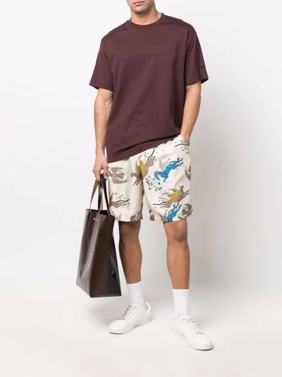 Valentino Utopia World print shorts outlook