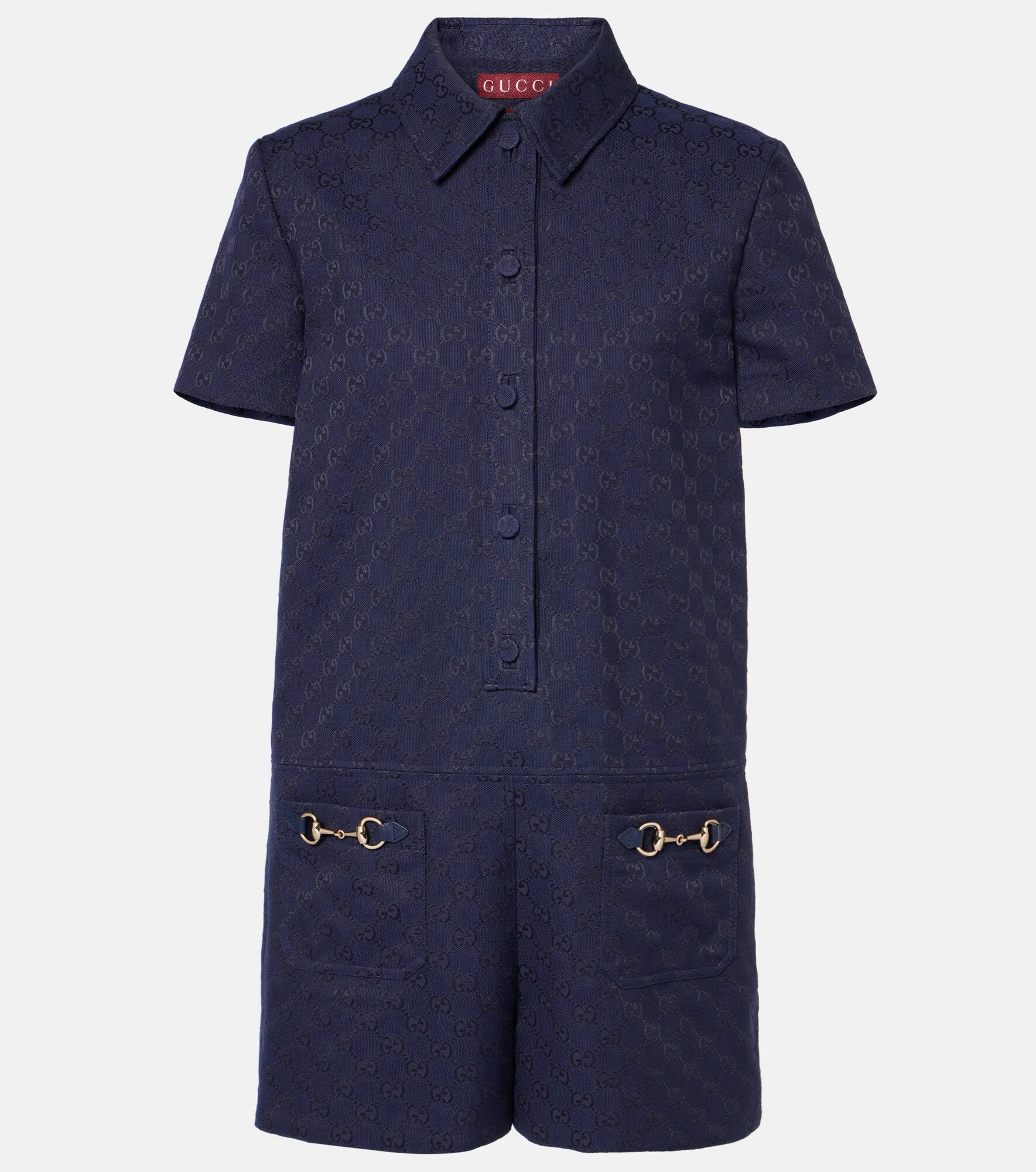 Horsebit GG Canvas romper - 1