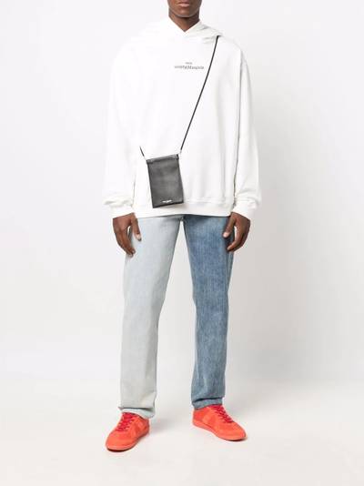 Maison Margiela logo-print drawstring hoodie outlook