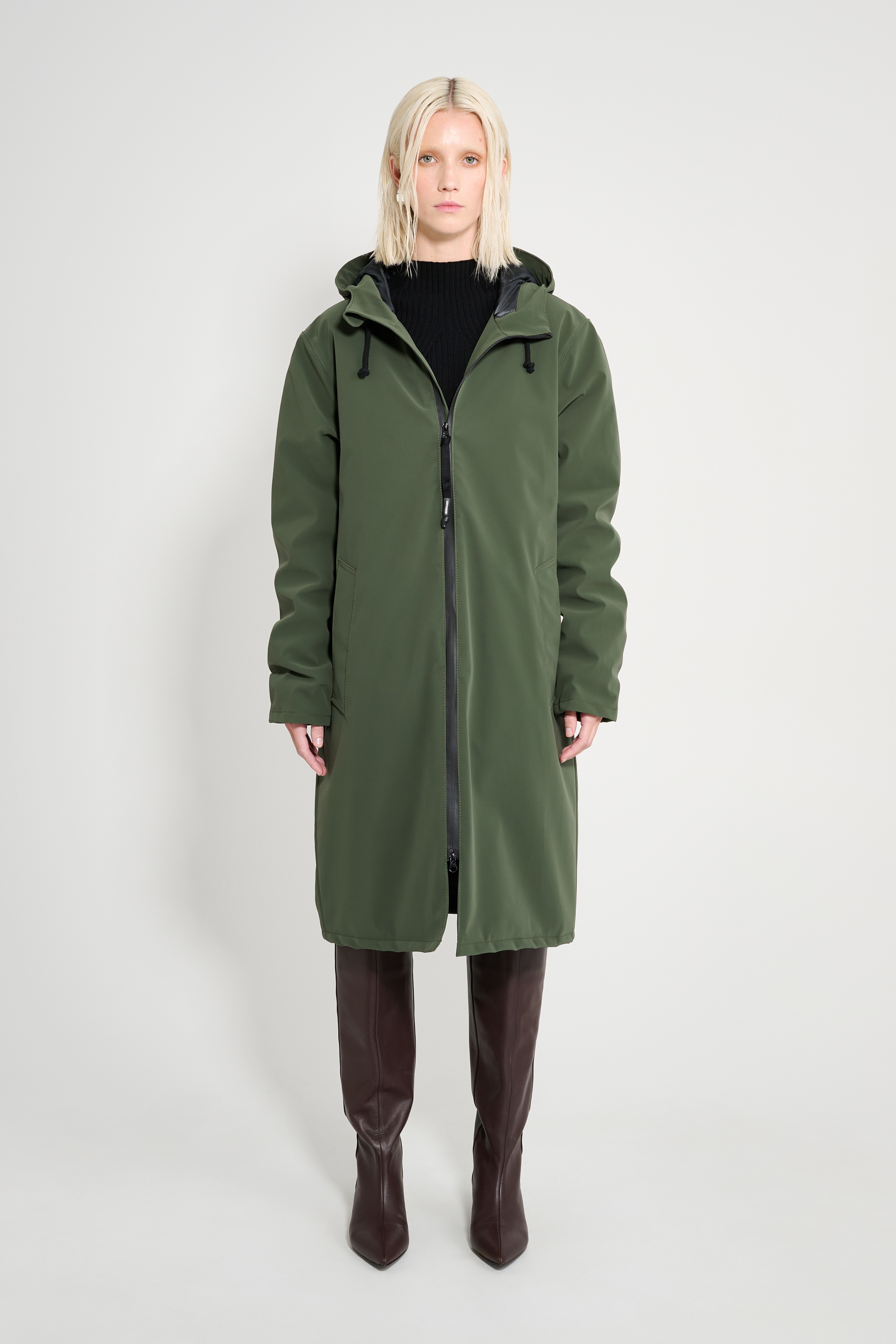 Stockholm Long Matte Winter Coat Green - 2