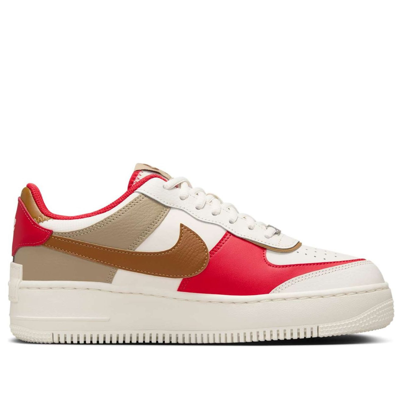 (WMNS) Nike Air Force 1 Shadow 'Phantom Fire Red Khaki' HQ3400-030 - 2