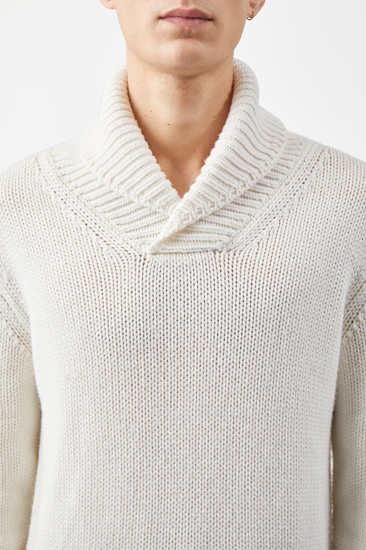 Sal Knit Sweater in Ivory Cashmere - 5