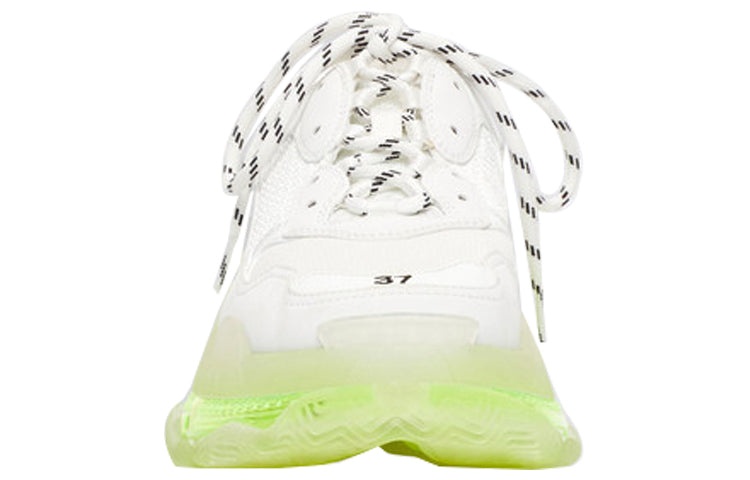 (WMNS) Balenciaga Triple S Sneaker 'Clear Sole - White Fluo Yellow' 544351W2FR19073 - 4