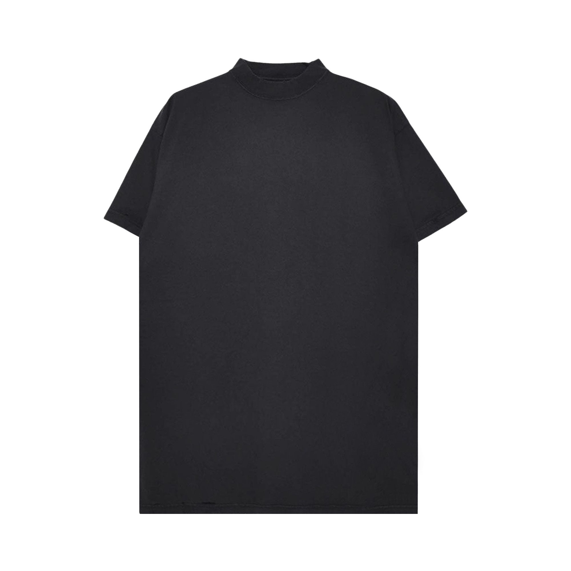 Balenciaga Logo T-Shirt 'Faded Washed Black' - 1