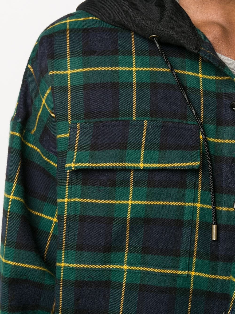 hooded plaid shirt jacket - 5