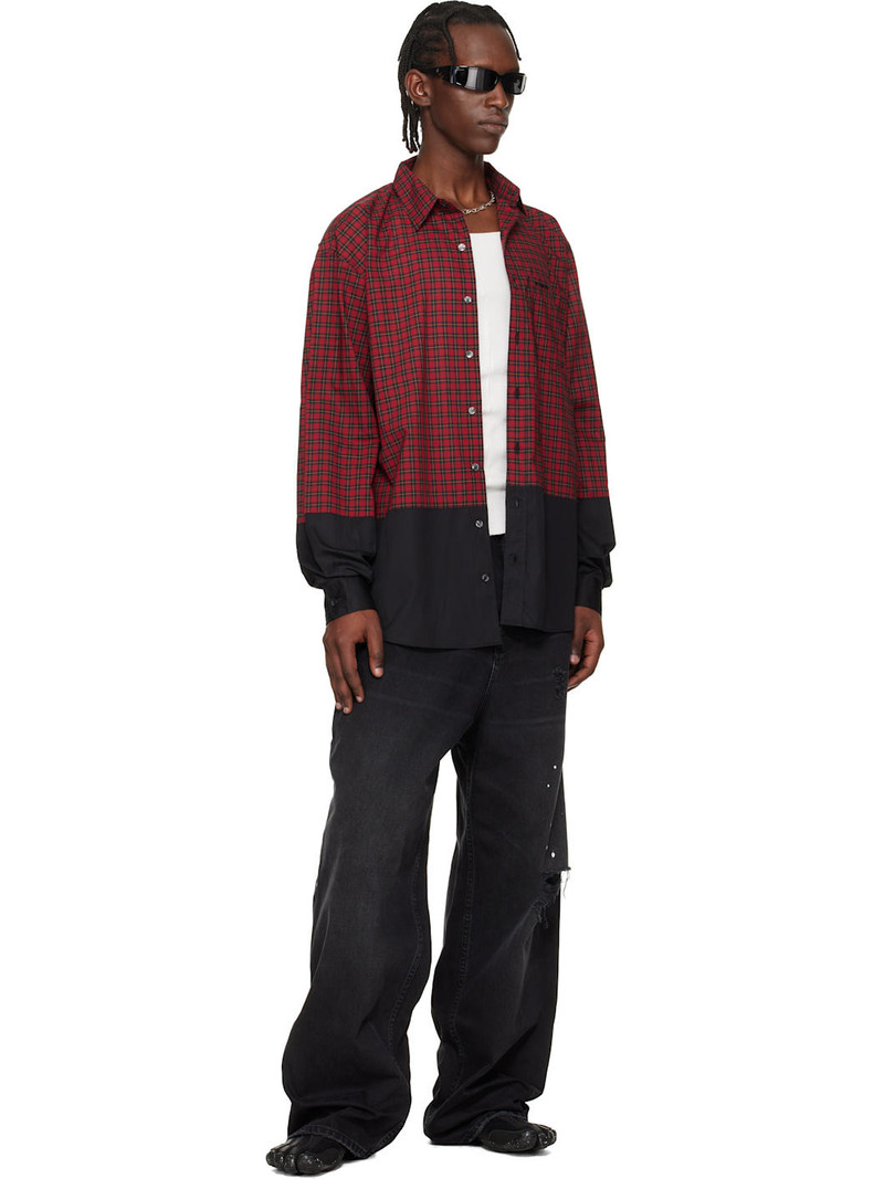 VETEMENTS Red Split Shirt outlook