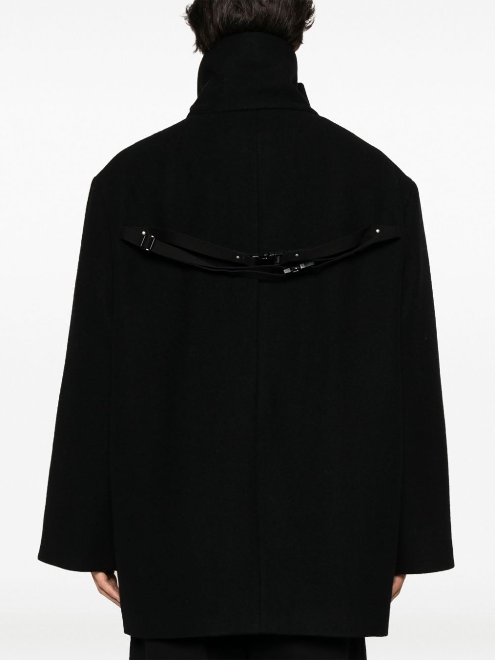 double-breasted virgin wool coat - 4