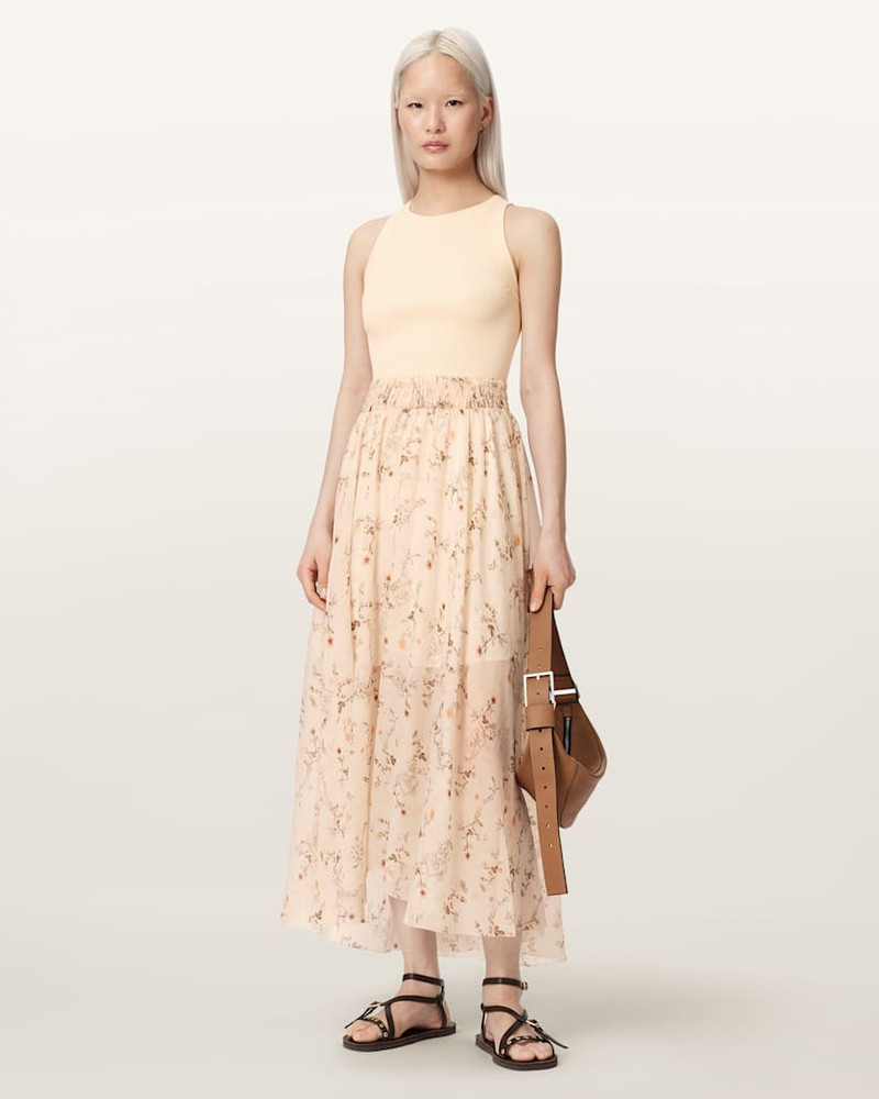 ZENIA SLEEVELESS KNIT WOVEN MIDI DRESS 5