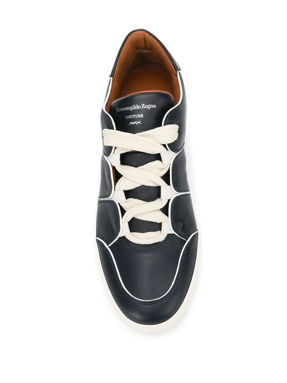 stitched-panel low-top trainers - 4