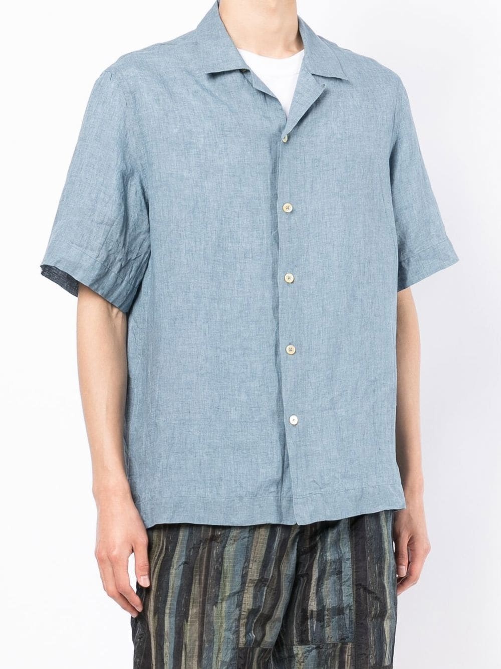 short-sleeve linen shirt - 3