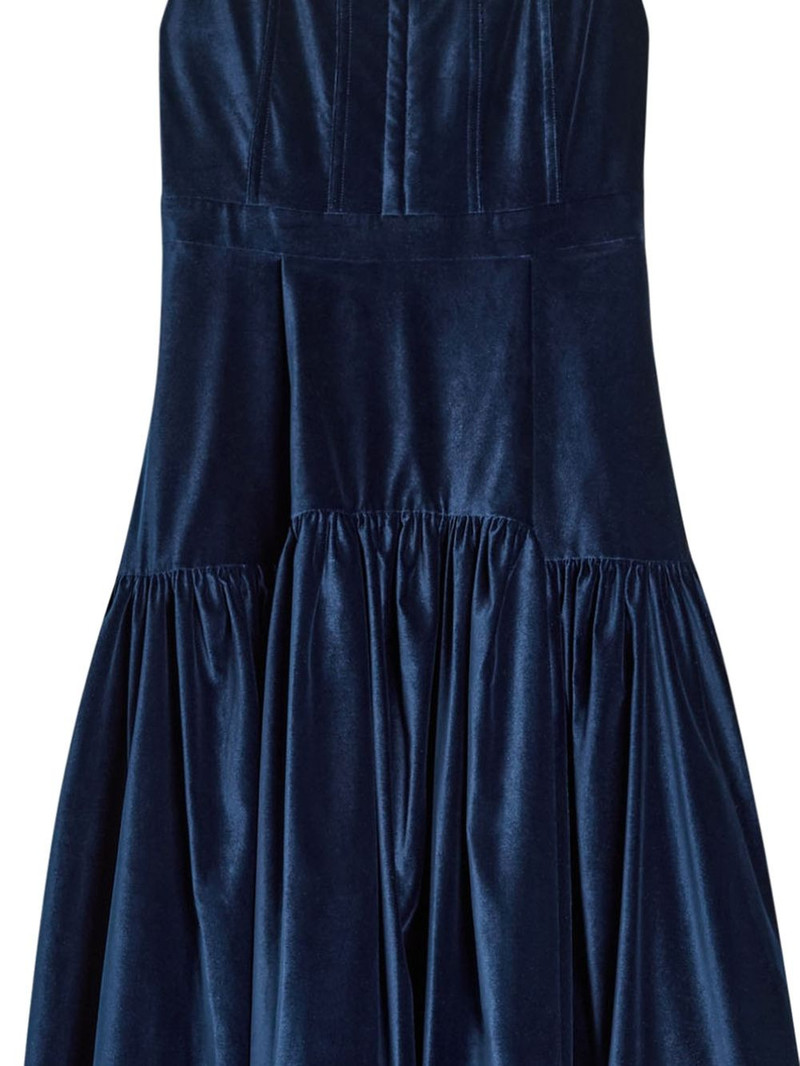 Alice + Olivia Diana velvet midi dress outlook