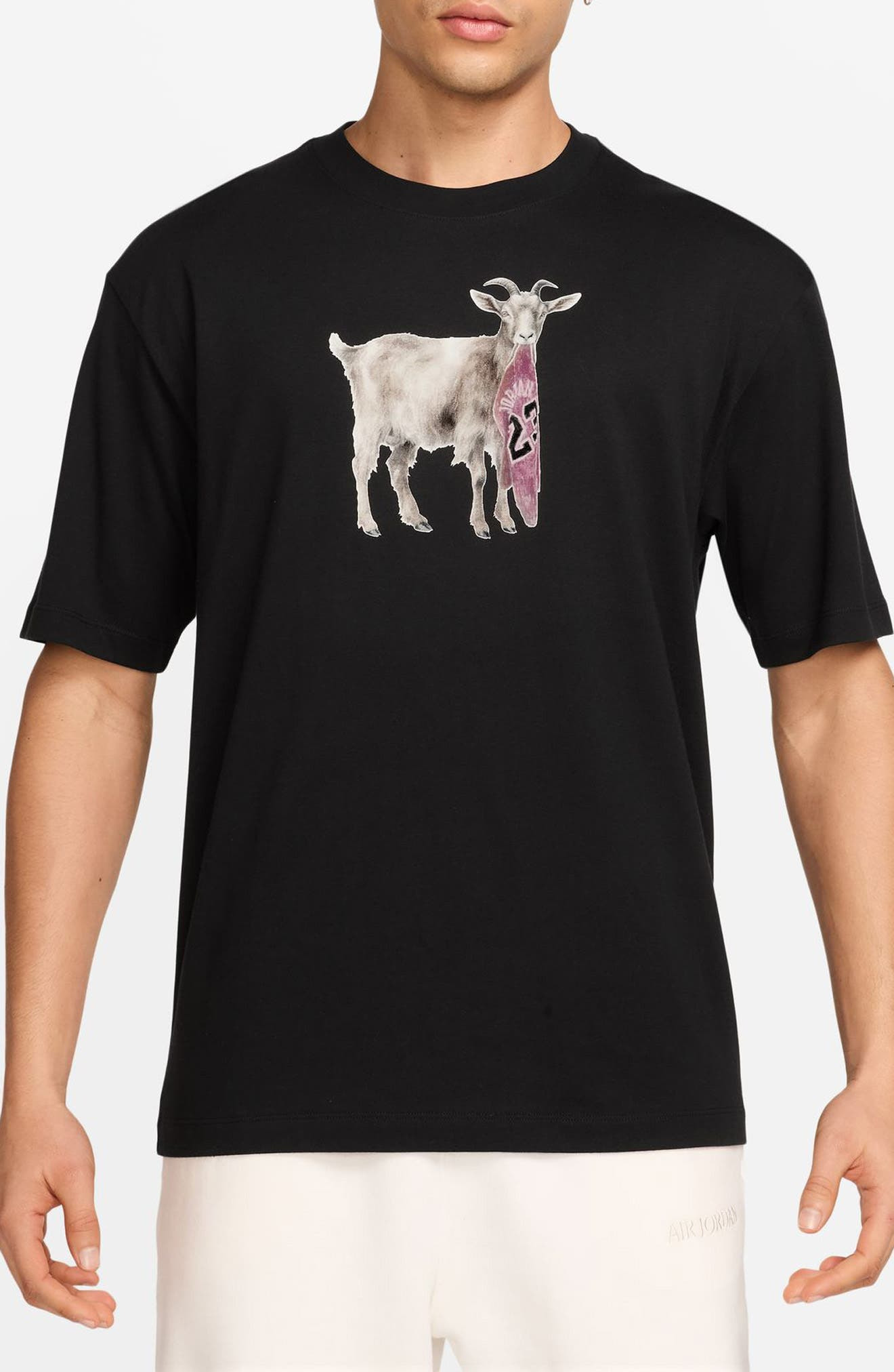 Jordan GOAT Graphic T-Shirt in Black/White at Nordstrom - 1