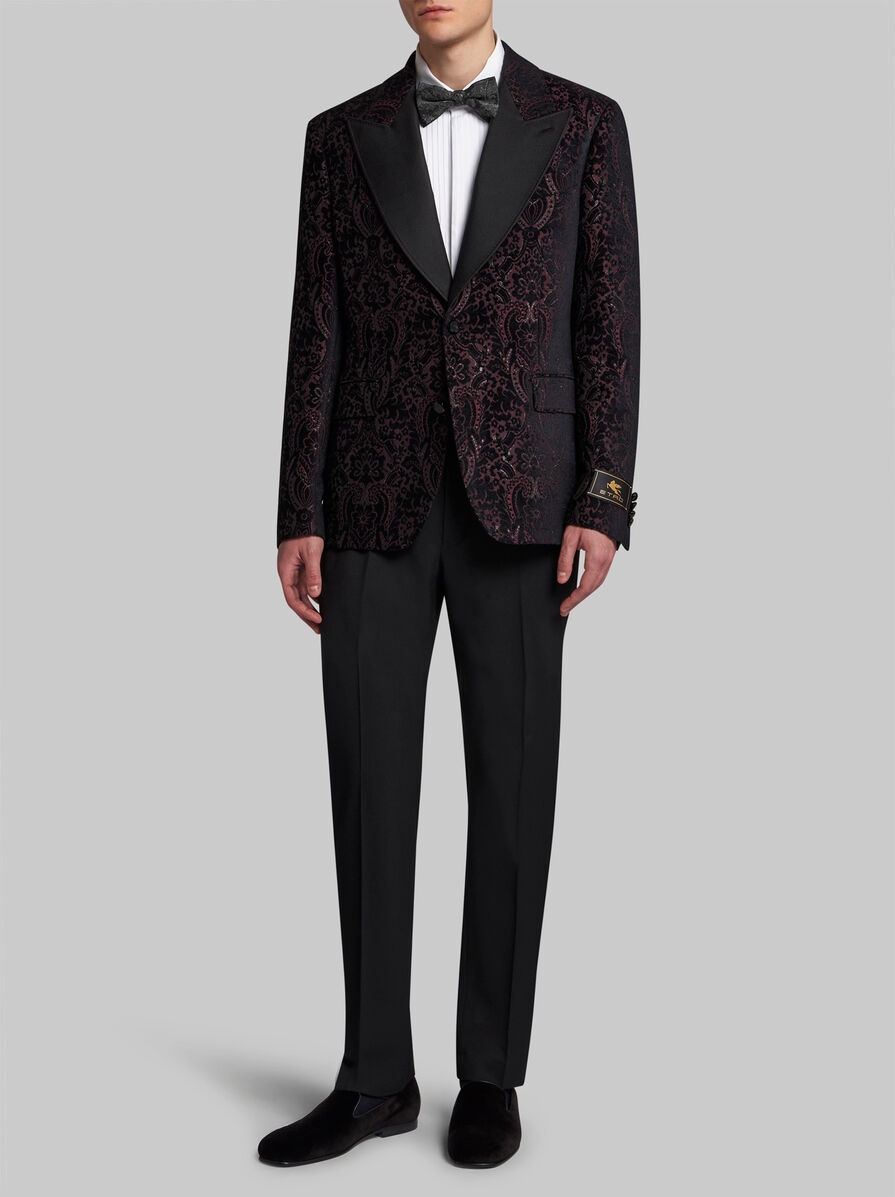 VELVET JACQUARD BLAZER - 3