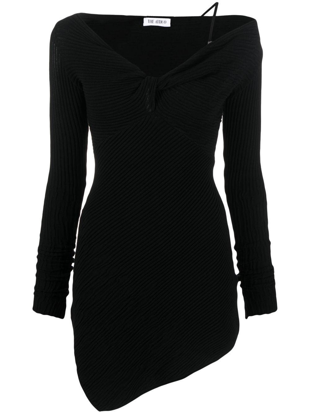 Desai asymmetric ribbed-knit minidress - 1