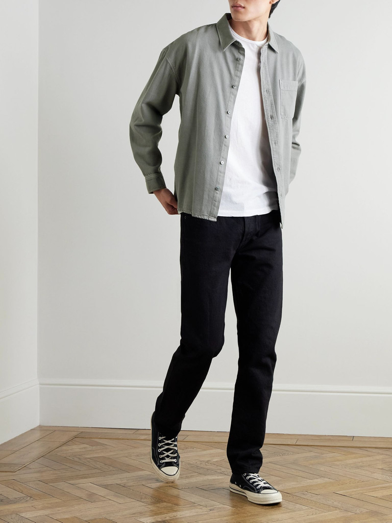 FRAME Modern Cotton and Lyocell-Blend Twill Shirt Gray outlook