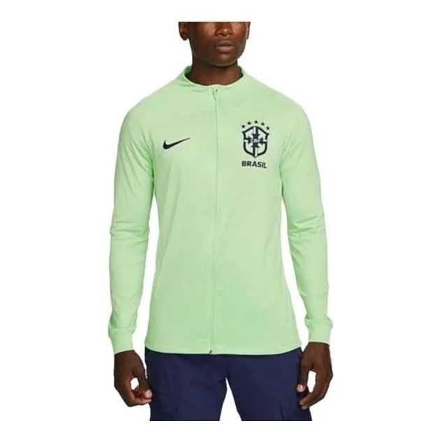 Nike Brazil Strike Dri-FIT Knit Soccer Track Jacket 'Green' DX1950-390 - 1