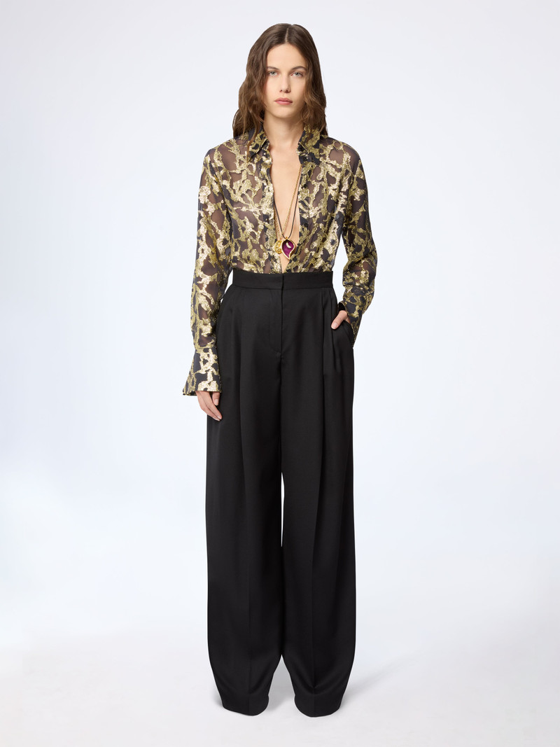 Marble Gold Shirt With Bell Cuffs 1