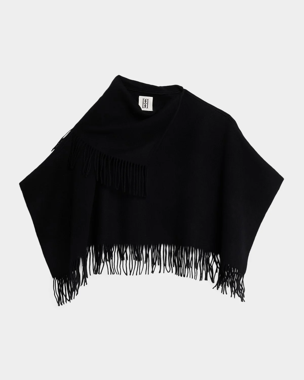 Turtma Fringe-Trim Wool Poncho - 1